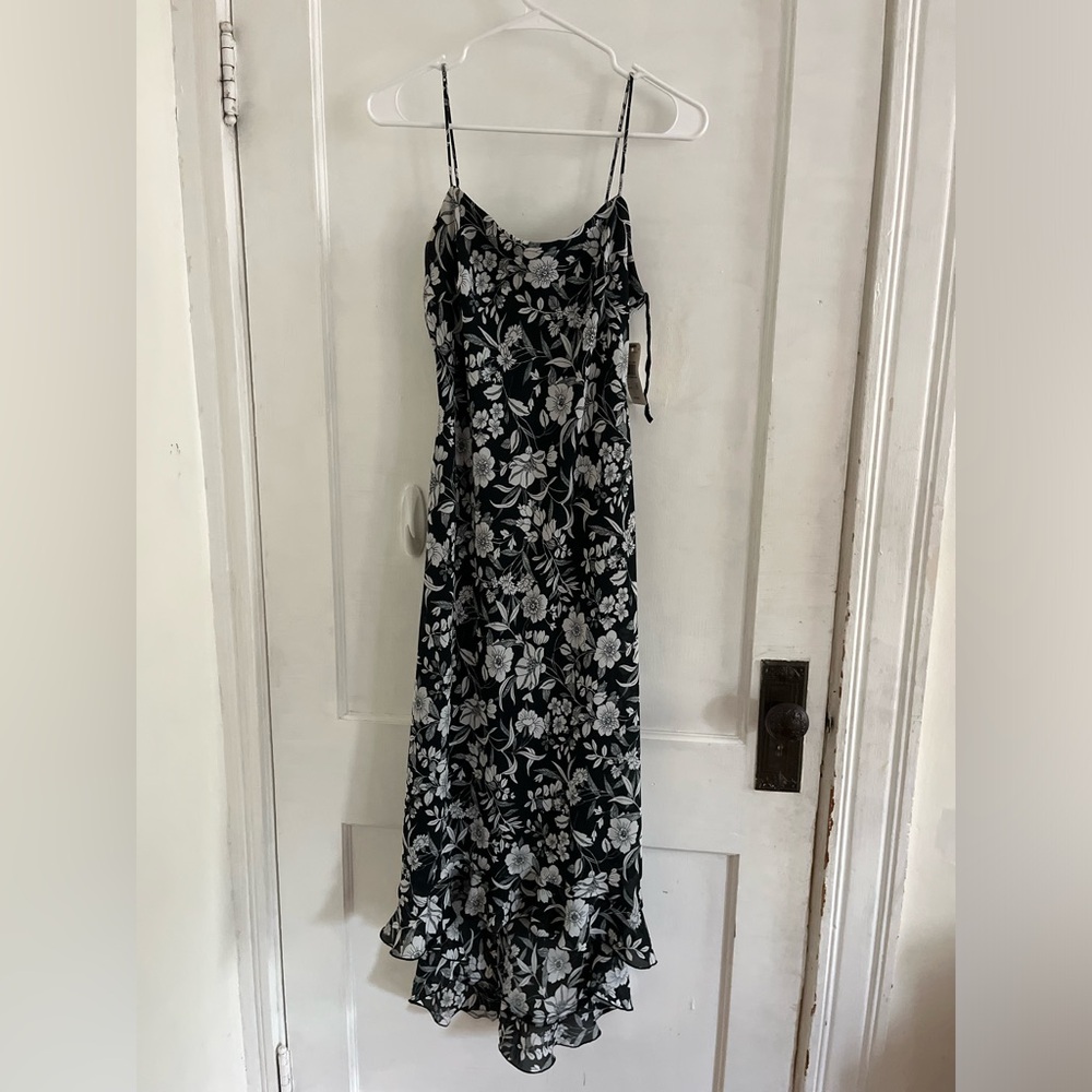 NWT Floral Black and White Maxi Dress